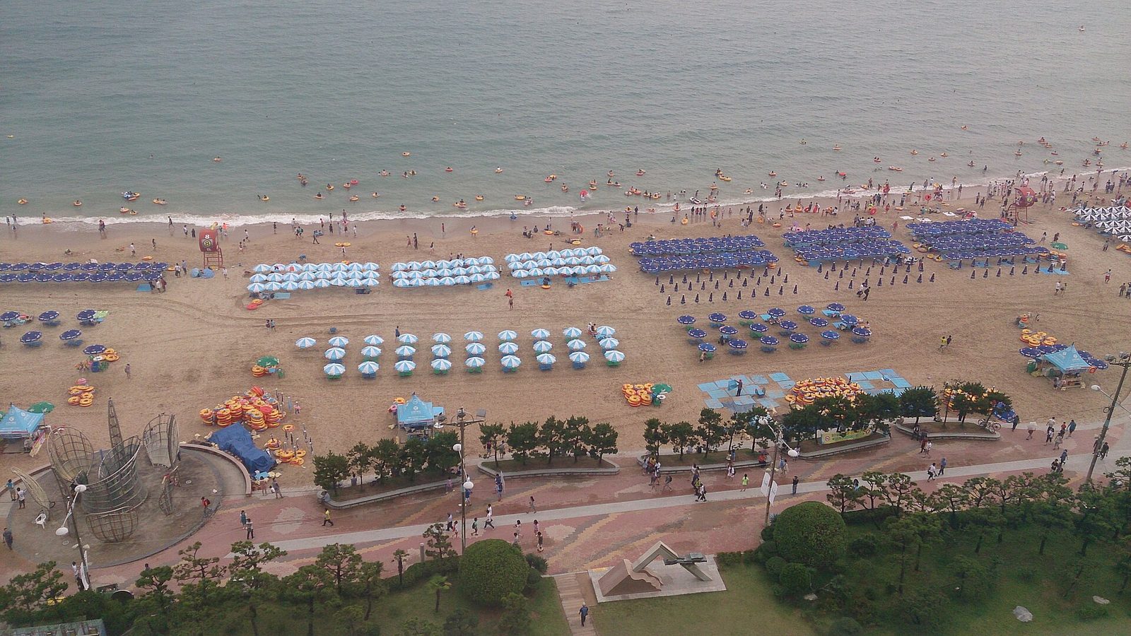 A summer beach in Busan